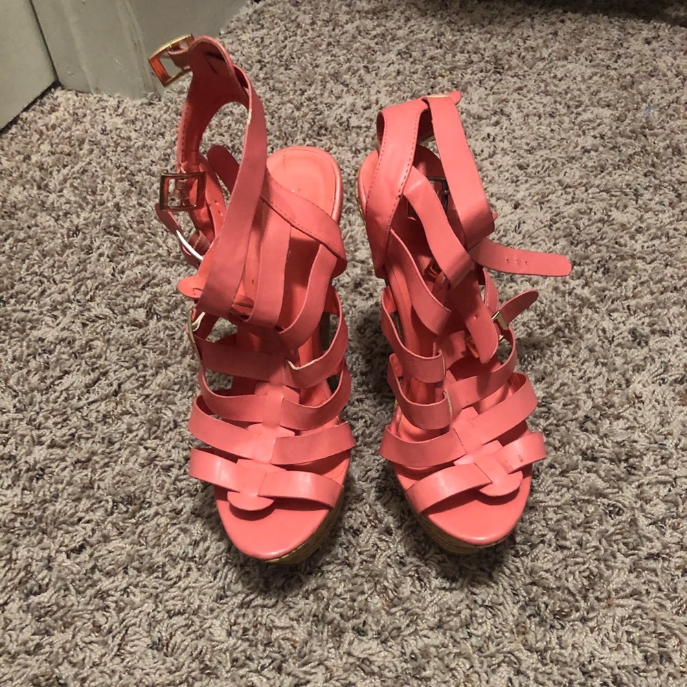 Strappy Wedge Heels